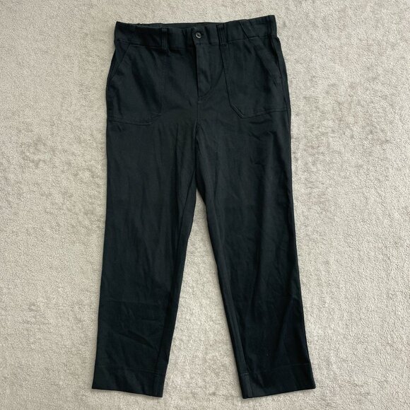 NWOT 32 Degrees Ankle Length Twill Pants Women's XL Black Pockets - Picture 3 of 8